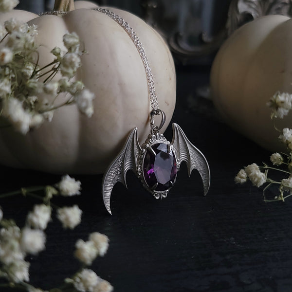 Lilith - Sterling Silver Batwing Frame Pendant