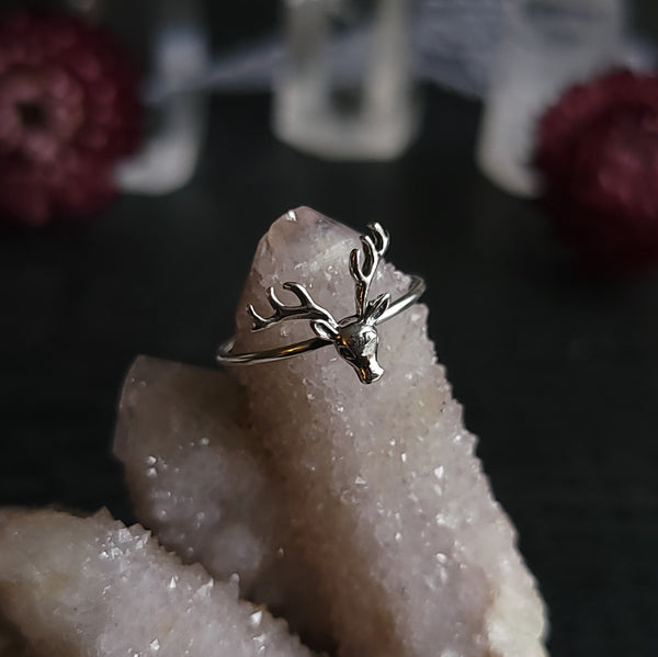 The Hunt Stag Ring - Sterling Silver Deer Ring